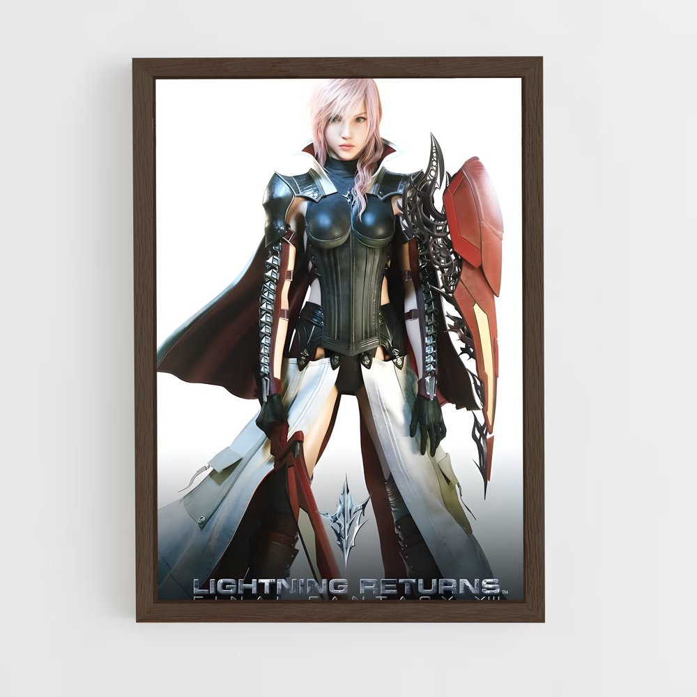 Poster Le Retour de Lightning – affiche Final Fantasy (vue 5)